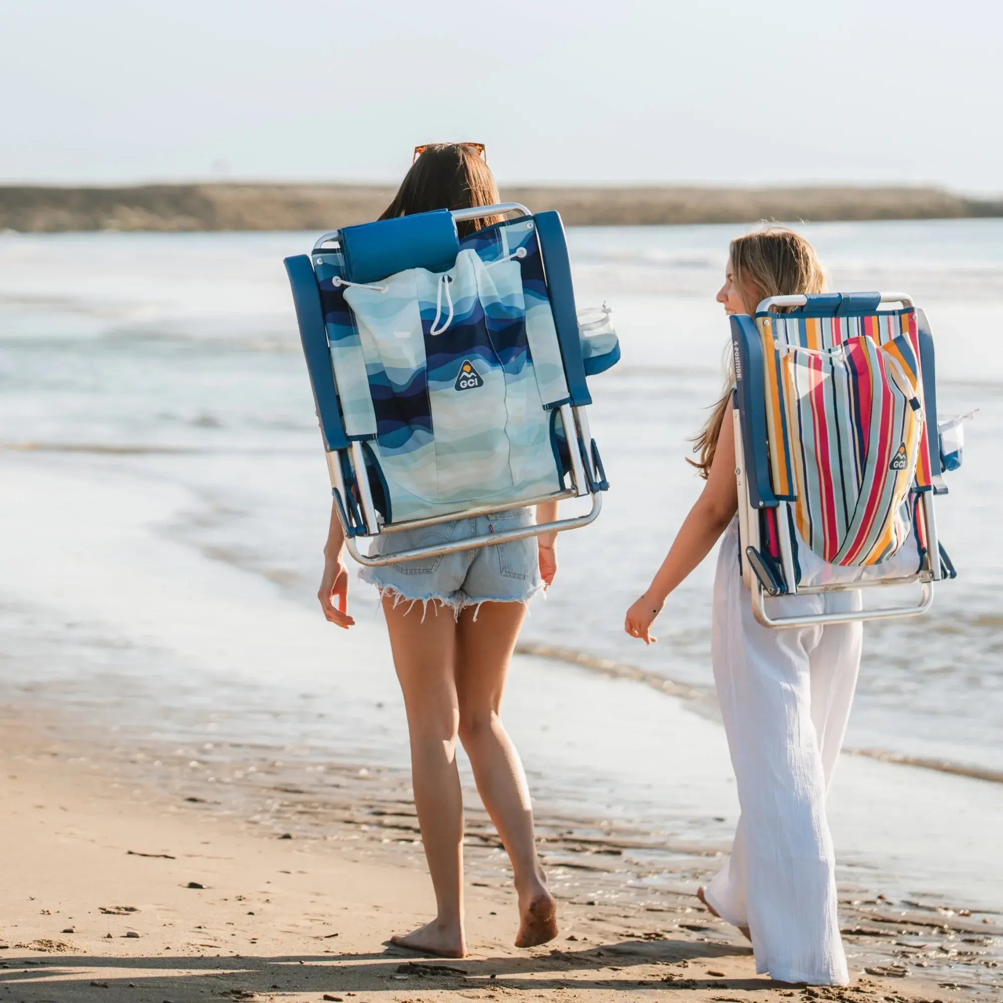 Rust-Resistant Aluminum Backpack Beach Chair - Choice 709 - Rust-Resistant Aluminum Sand-Friendly Lounge Chair Detail