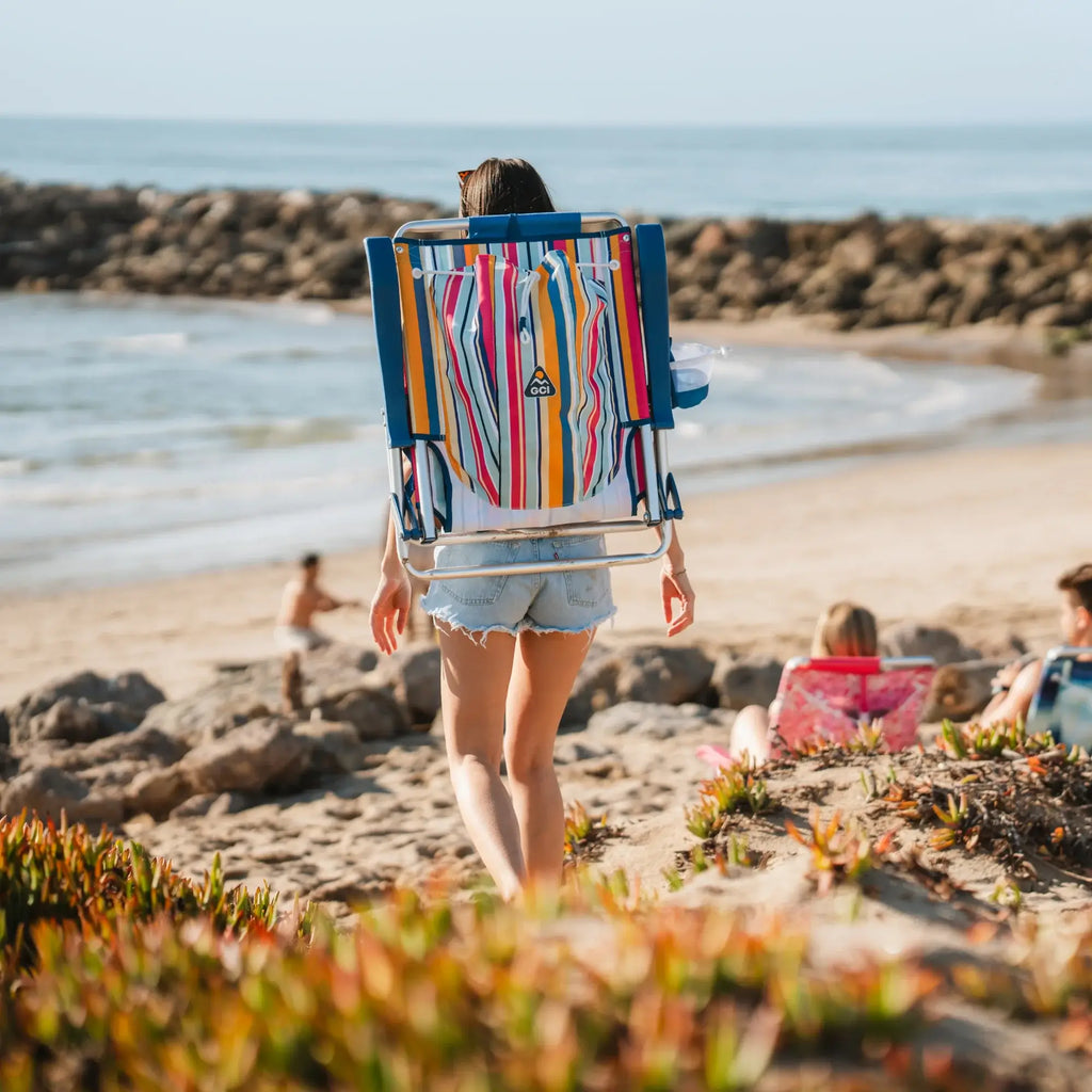 Rust-Resistant Aluminum Backpack Beach Chair - Choice 709 - Rust-Resistant Aluminum Sand-Friendly Lounge Chair Detail