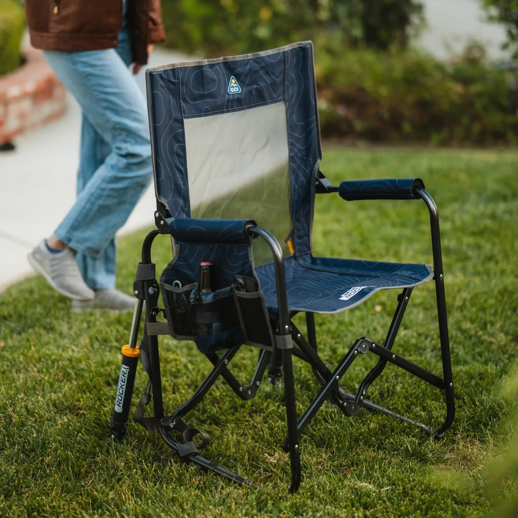 Smooth Motion Stowaway Rocker - Choice 794 - Patented Spring-Action Rocking Chair for Camping Detail