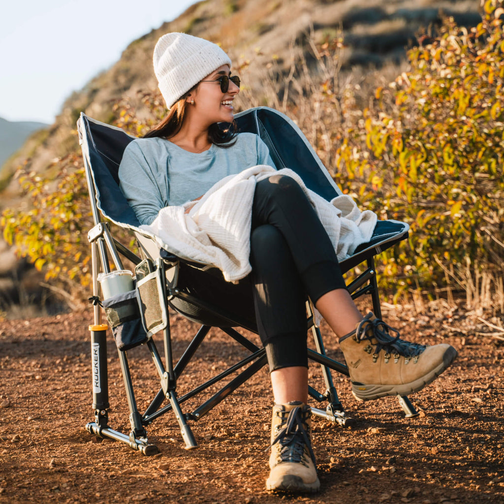 Premium All-Weather Pod Rocker - Choice 933 - Patented Spring-Action Rocking Chair for Camping Detail