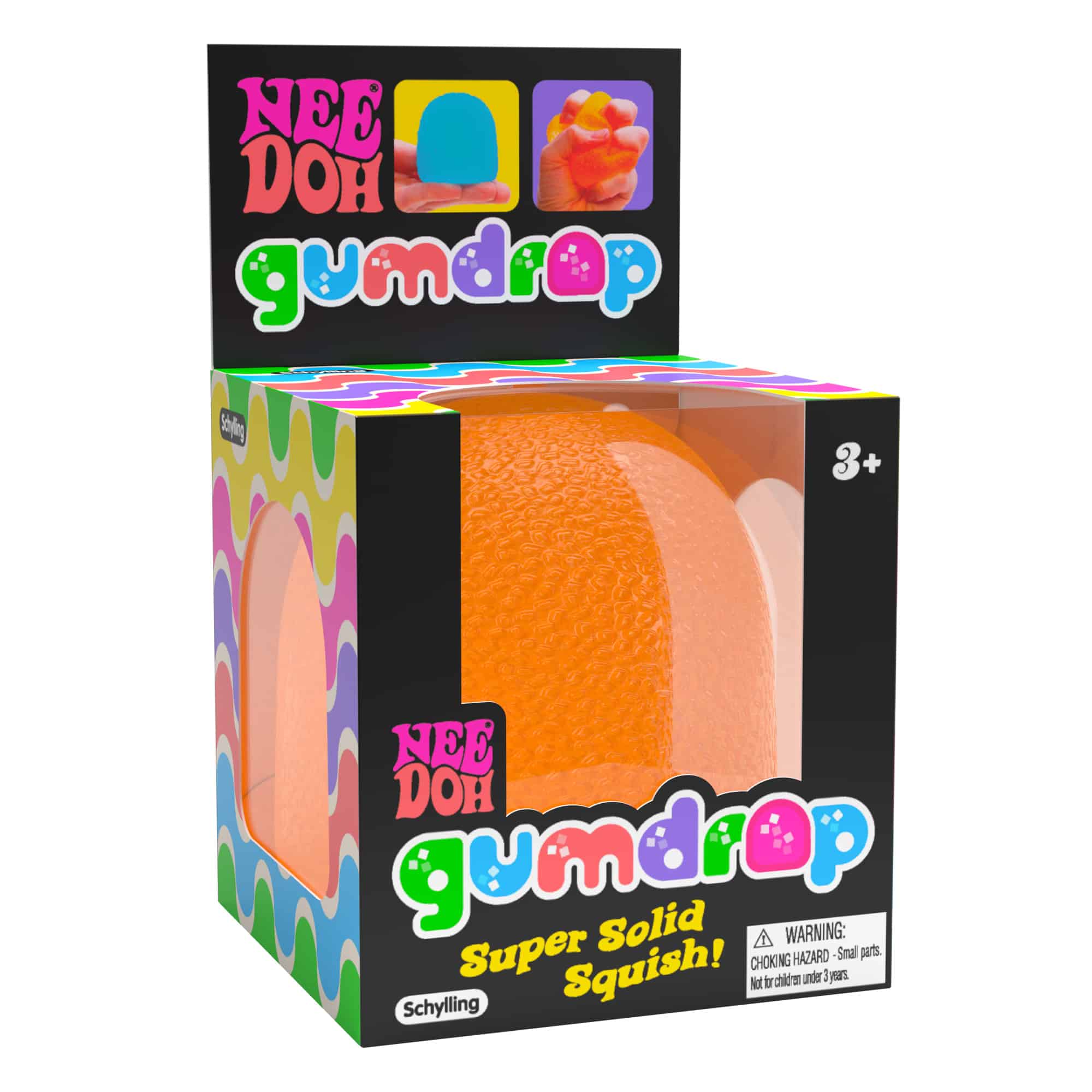 Playful Geometric NeeDoh Gumdrop | Edition Juniper Flare - Fun Food Fidget Cookie Squishable Toy - Surprise Me! (Random Color)