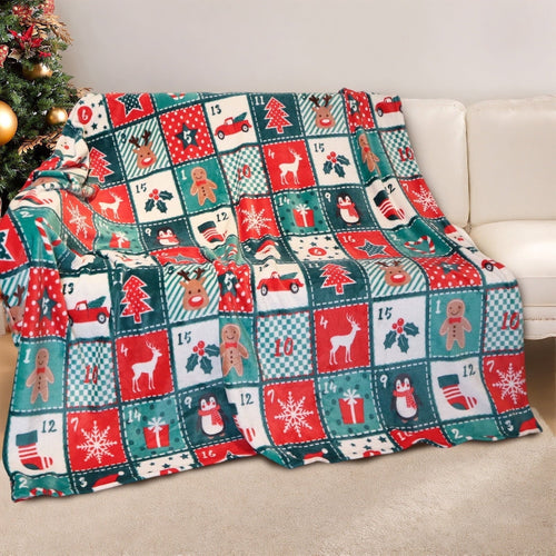 Cozy Fleece Cozy Blanket Printed Blanket Throw Christmas Blanket - 300 GSM Fleece Blanket Throw Size Blanket for Home Decoration,... - Cozy Fleece Throw Blanket for Couch & Bed - Default Title