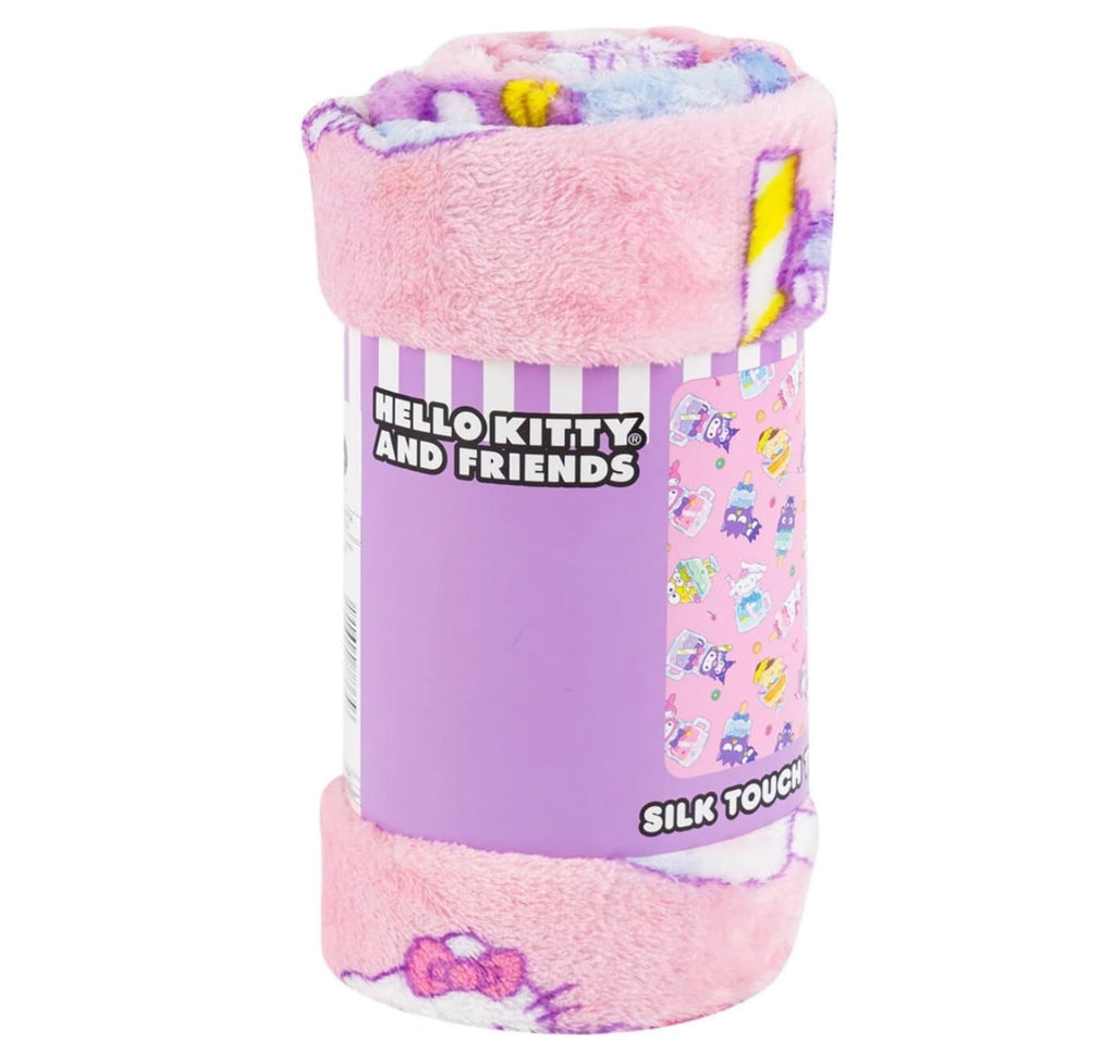 Lightweight Warm Hello Kitty Soft and Friends Silky Fleece Throw 40"x50" Kids Blanket "Cool Treat" - Lightweight Plush Warm Blanket for All Seasons - Default Title
