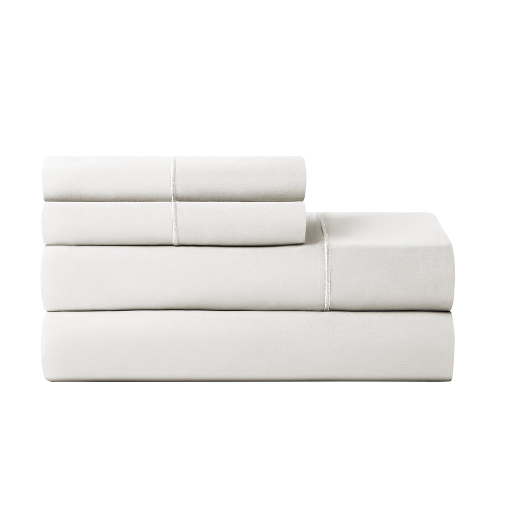 Premium Egyptian Cotton 4-Piece 600 Thread Count White Egyptian Cotton Adult Bed Sheet Set, King - Deep Pocket - Breathable Egyptian Cotton Flat & Fitted Sheets - Default Title