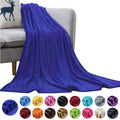 Decorative Knitted Large Navy Fleece Throw Blankets, Throw Size Soft Fuzzy Blanket for Women Men and s, All Season Lightweight Microfibe... - Super Soft Reversible Sherpa Flannel Blanket - Default Title