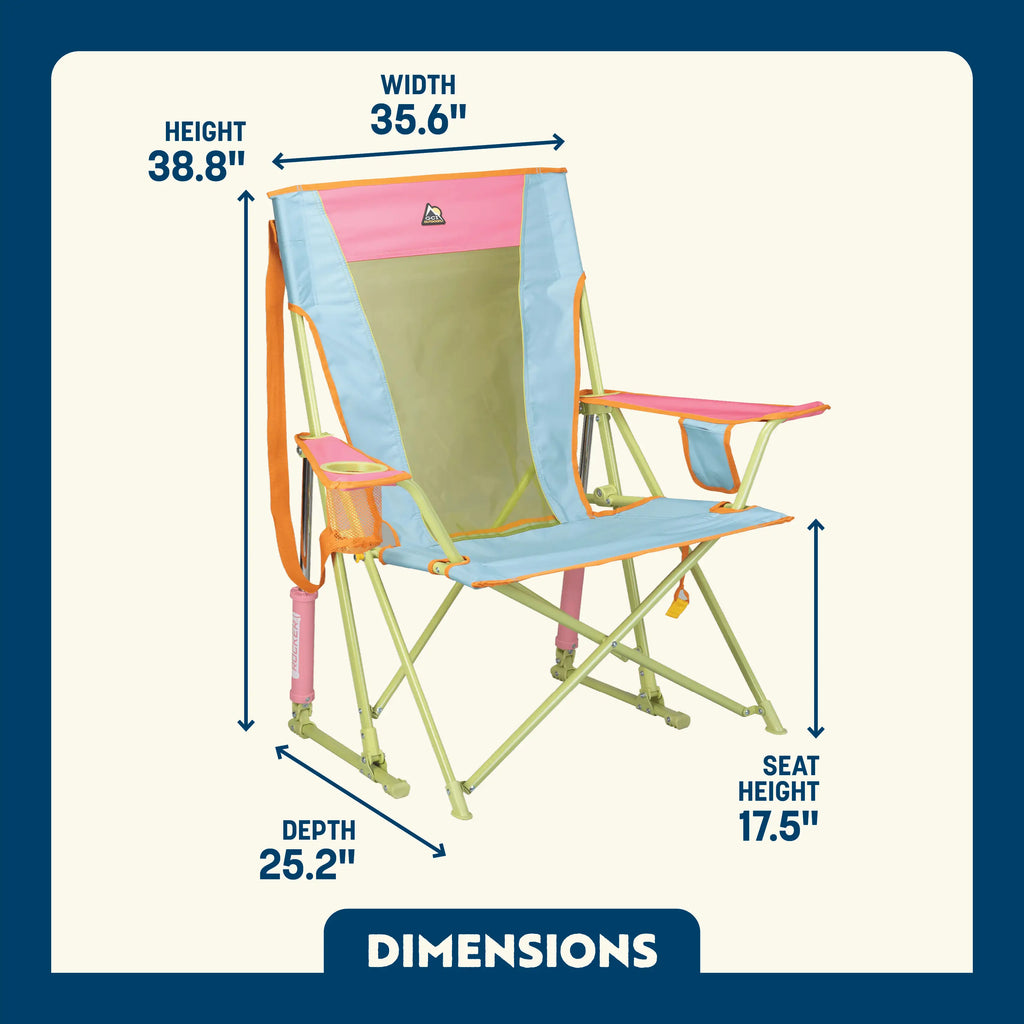 Premium All-Weather Comfort Pro Rocker - Choice 375 - Freestyle Rocker Portable Outdoor Folding Chair Detail