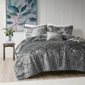 Heavyweight Warmth King/Cal King Size Comforter Sets, Velvet Bedding Comforter Set for All Seasons, Grey Bedding Set with Decor Pillow, ... - Luxurious Quilted Duvet Cover Set - Default Title