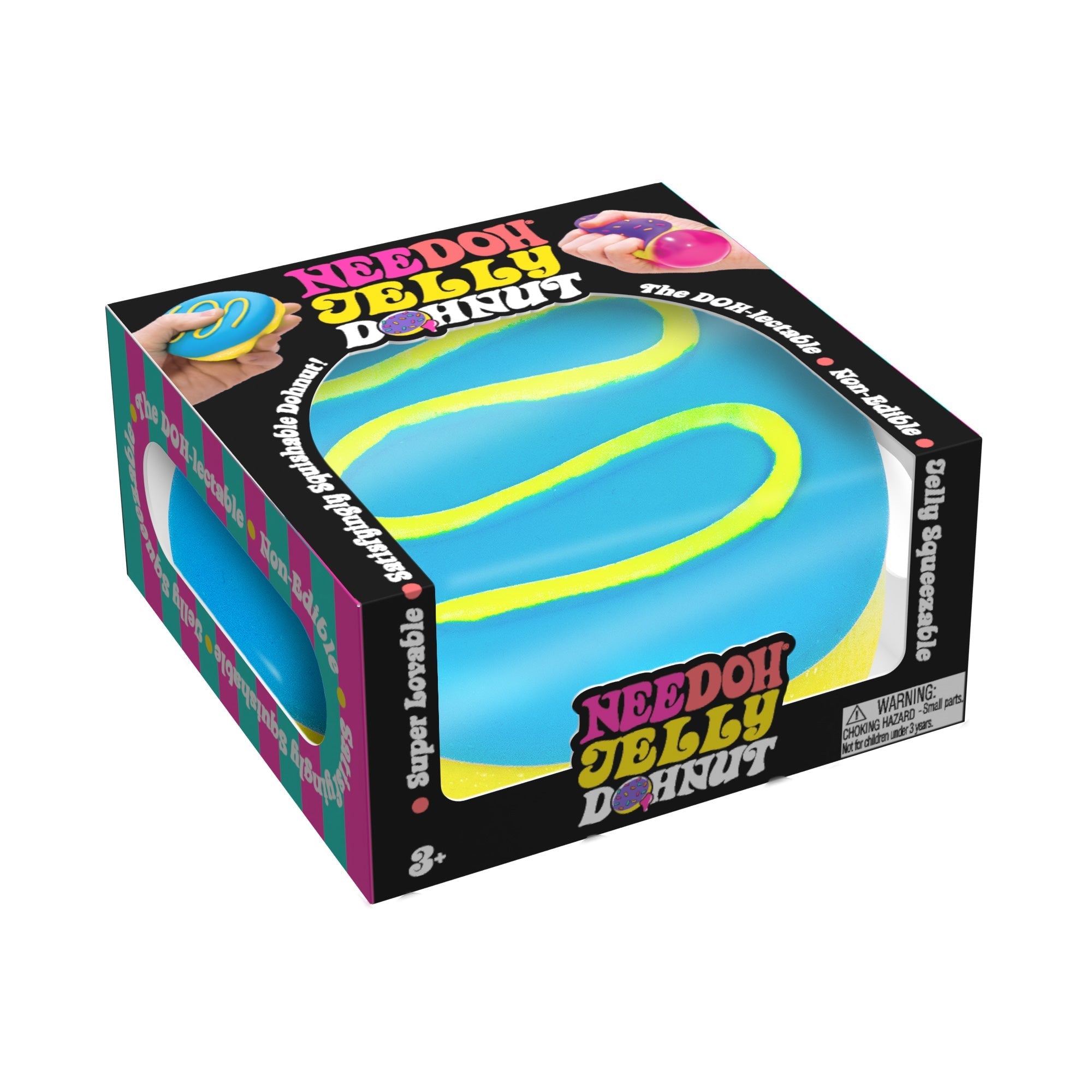 Deliciously Squishy Jelly Dohnut NeeDoh | Signature Seaside Lane - Squishy Dohnut Sweet Treat Shaped Stress Toy - Surprise Me! (Random Style)