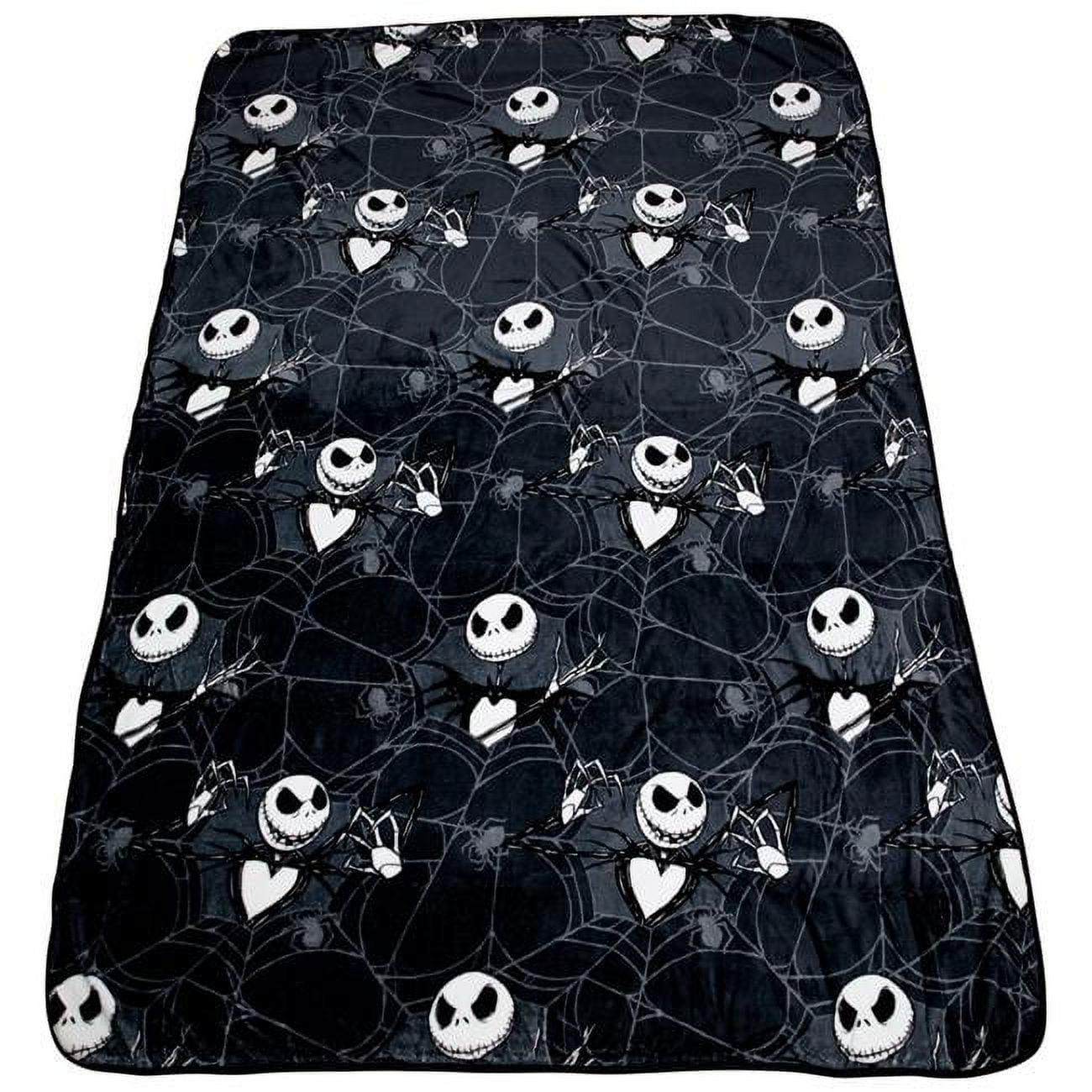 Decorative Knitted Nightmare Before Christmas Jack Skellington 62x90 Plush Throw Blanket, 100% Polyester - Super Soft Reversible Sherpa Flannel Blanket - Default Title