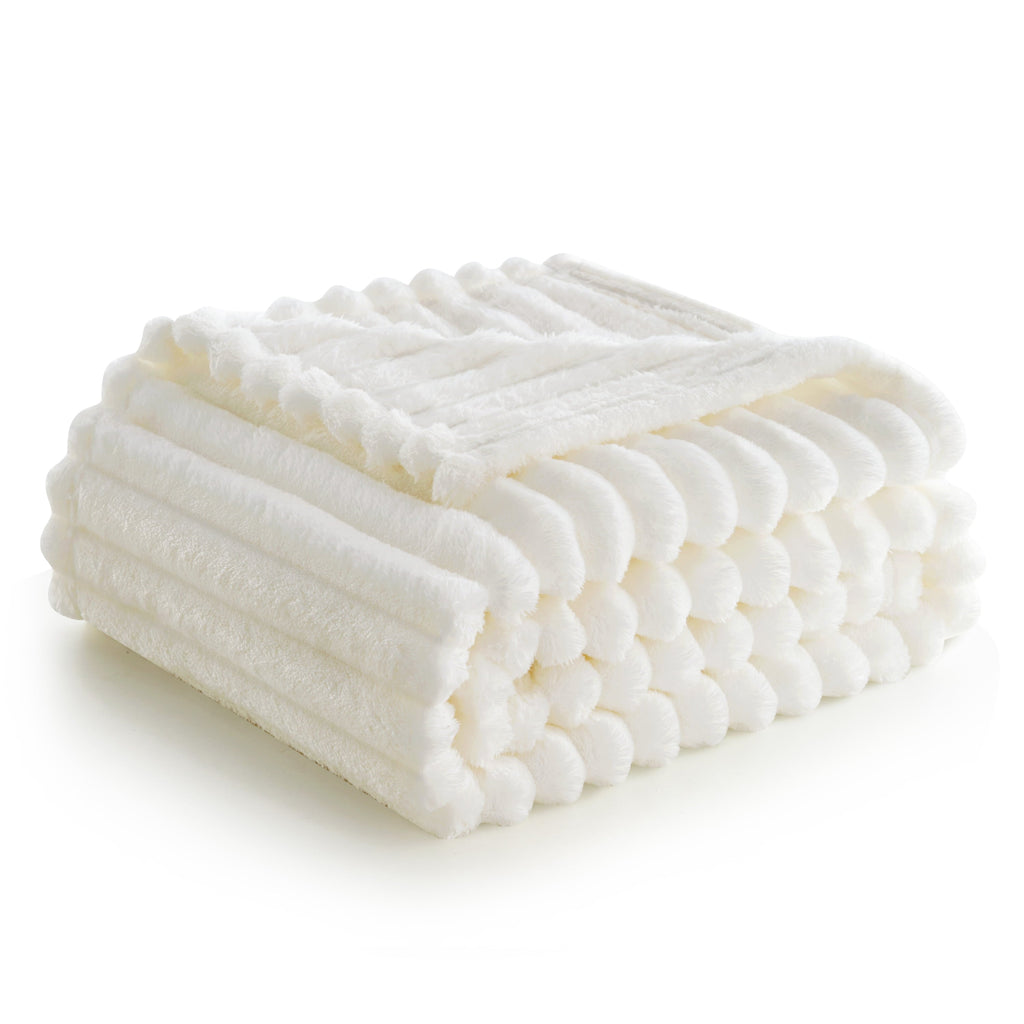 Super Soft Flannel Throw Blanket for Couch,Bed,Sofa,White Flannel Blanket,Soft Throw Blanket ,Gifts for Women Mom Girls,Throw Home Room ... - Cozy Fleece Throw Blanket for Couch & Bed - Default Title