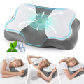 Decorative Plump Memory Foam Cervical Pillow for Sleeping Support - Orthopedic Bed Pillow for Neck, Shoulder Pain Relief, Adults, Side... - Decorative Throw Pillow Cushion for Sofa & Bed - Default Title