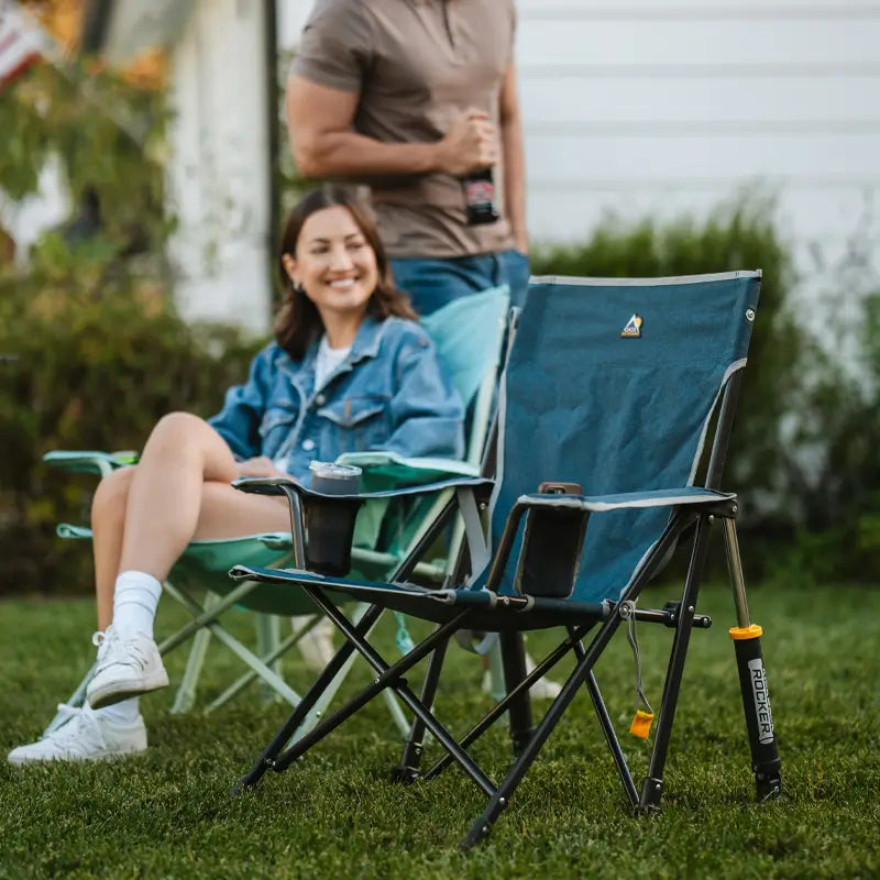 Smooth Motion Kickback Rocker - Choice 345 - Heavy-Duty Kickback Rocker with Beverage Holder Detail