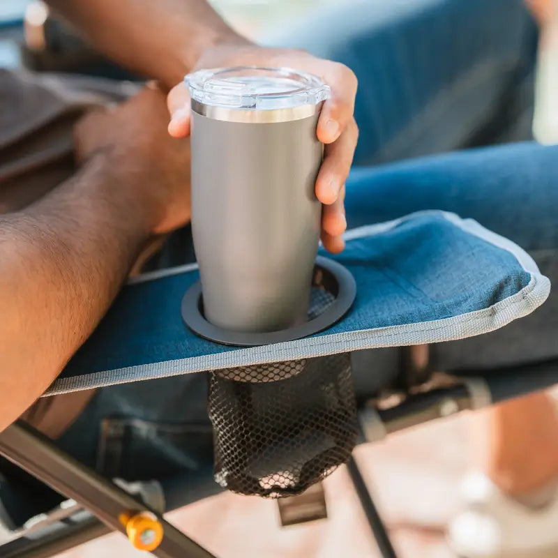 Smooth Motion Kickback Rocker - Choice 345 - Heavy-Duty Kickback Rocker with Beverage Holder Detail