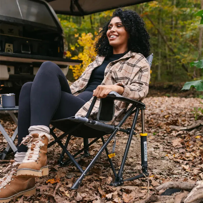 Smooth Motion Kickback Rocker - Choice 345 - Heavy-Duty Kickback Rocker with Beverage Holder Detail