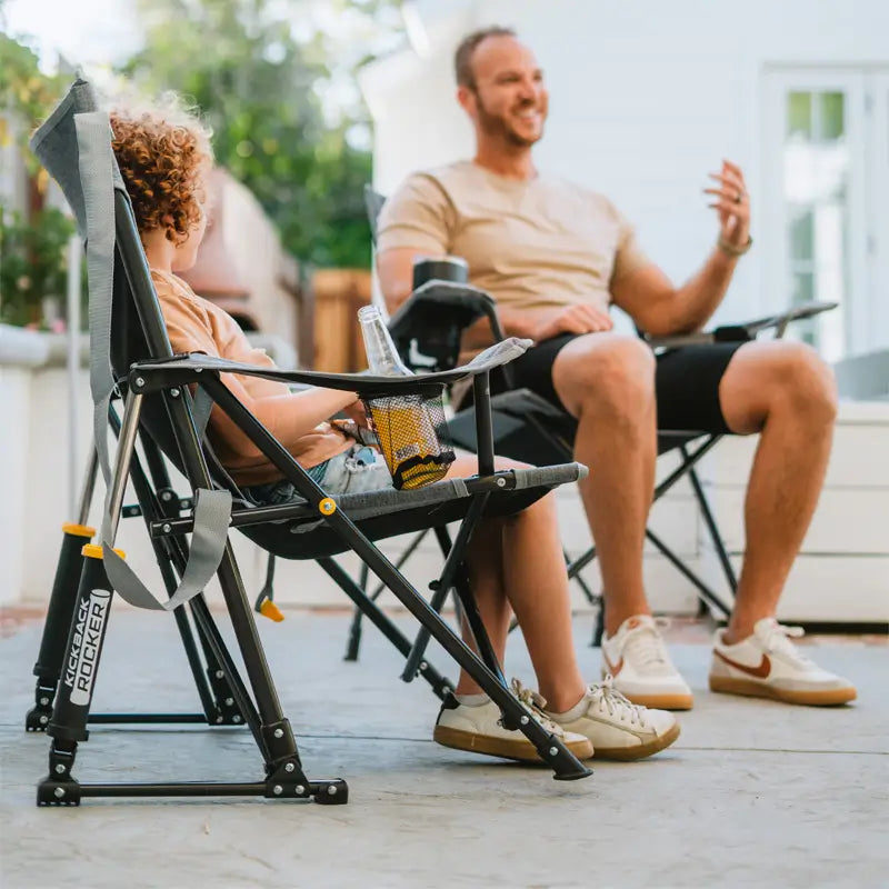 Smooth Motion Kickback Rocker - Choice 345 - Heavy-Duty Kickback Rocker with Beverage Holder Detail