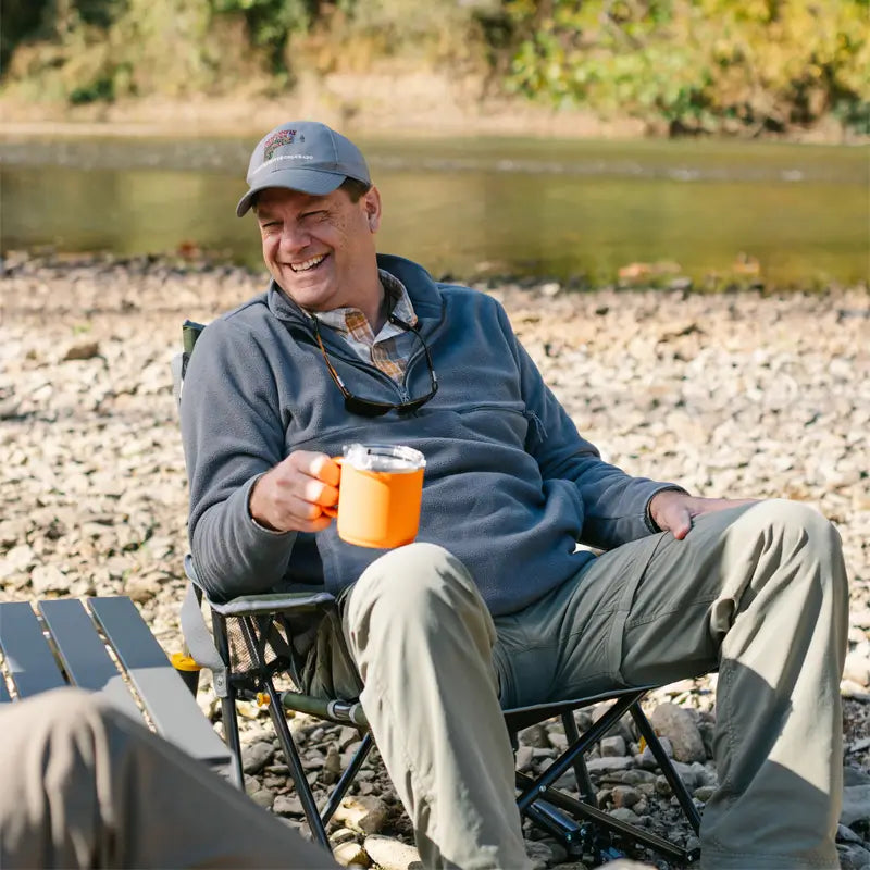 Smooth Motion Kickback Rocker - Choice 345 - Heavy-Duty Kickback Rocker with Beverage Holder Detail