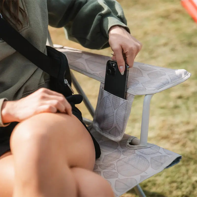 Smooth Motion Kickback Rocker - Choice 345 - Heavy-Duty Kickback Rocker with Beverage Holder Detail