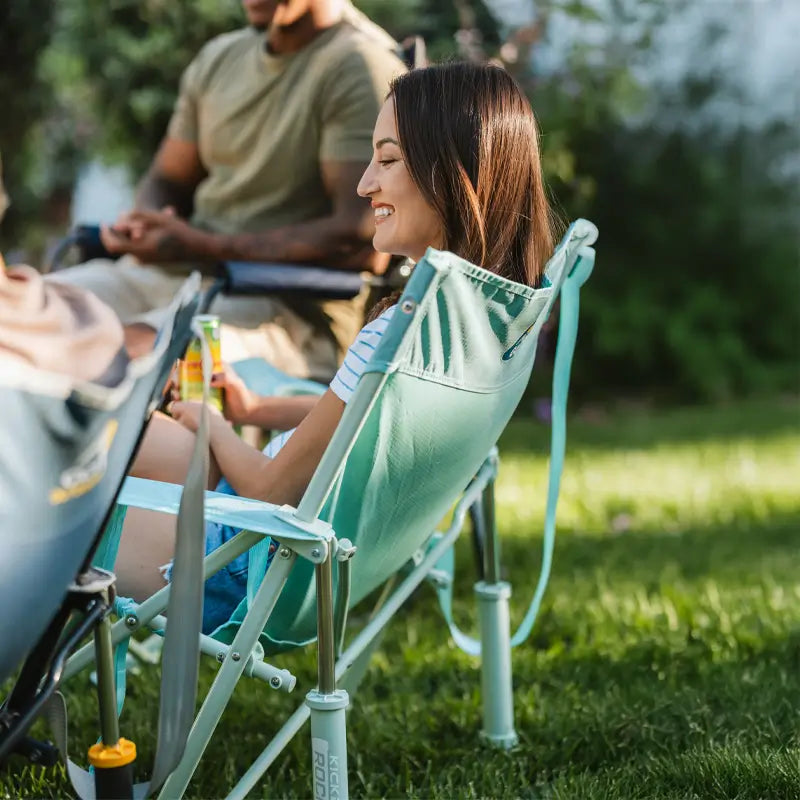 Smooth Motion Kickback Rocker - Choice 345 - Heavy-Duty Kickback Rocker with Beverage Holder Detail