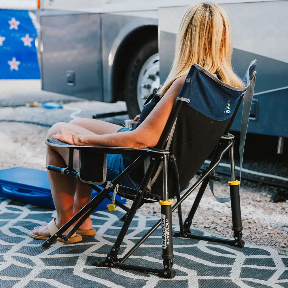 Smooth Motion Kickback Rocker - Choice 345 - Heavy-Duty Kickback Rocker with Beverage Holder Detail