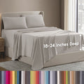 Ultra-Soft Extra Deep Pocket Full Sheets Set, 4 Piece, Fits 18"-24" Mattress, Breathable & Extra Soft Bed Sheets, Linen - Luxury Bed Sheet Set with Deep Pockets - Default Title
