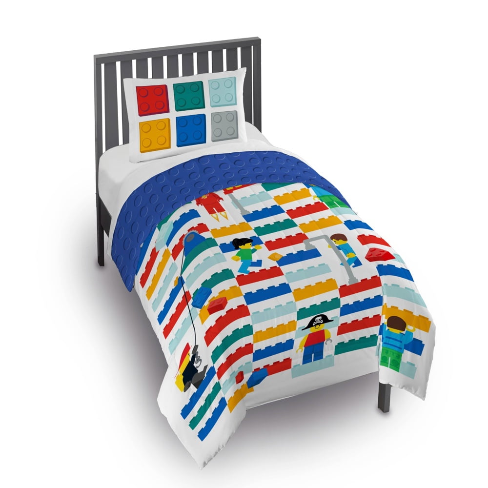 Hypoallergenic Cloud Kids 2 Piece Multicolor Reversible Comforter and Pillowcase Bedding Set, Twin/Full - Cloud-Like Soft Lightweight Bed Comforter - Default Title