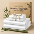 Premium Egyptian Cotton Lux Decor 100% Organic Viscose - 4 Piece Ultra-Soft Luxury Cooling Bed Sheets, 16" Deep Pocket, Breathable & Hypoalle... - Breathable Egyptian Cotton Flat & Fitted Sheets - Default Title