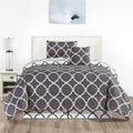 Luxurious Quilted 4 Piece Geometric Twin Comforter Set - Polyester Filling Reversible Washable Comforter Set - All-Season Down Alternative Comforter Insert - Default Title