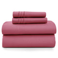 Wrinkle-Resistant Size Sheet Set, 4-Piece Plain Soft Microfiber – Deep Pocket Bed Sheets, Includes 1 Fitted Sheet, 1 Flat Sheet, 2 Pill... - Premium Ultra-Soft Pillowcase Pair for Sleeping - Default Title