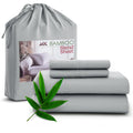 Ultra-Soft Rayon - 4 Piece Cooling Bed Sheets Set, Gray - Premium Ultra-Soft Pillowcase Pair for Sleeping - Default Title