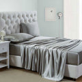 Breathable Luxury Luxury Satin Sheets Set Full Size Light Gray, 4-Piece Bedding Sets with Deep Pockets - Soft and Smooth Satin Bed Shee... - Premium Ultra-Soft Pillowcase Pair for Sleeping - Default Title