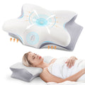 Decorative Plump Cervical Pillow for Neck Pain Relief, Contour Memory Foam Pillows, Odorless Ergonomic Neck Pillow Adjustable Orthoped... - Orthopedic Shredded Foam Bed Pillow Set - Default Title