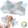 Decorative Plump Memory Foam Pillow for Neck Pain Relief Cervical Sleepers Standard/Queen Gray - Decorative Throw Pillow Cushion for Sofa & Bed - Default Title