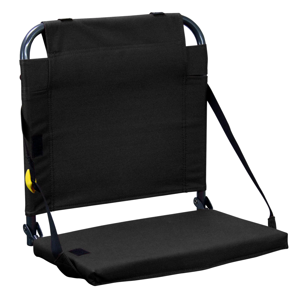 Ultra-Lightweight BleacherBack - Choice 696 - Ergonomic Portable Stadium Seat for Sports Events - Black