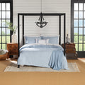Hypoallergenic Cloud Full/Queen Comforter Set, All-Season, 5-Piece, Blue Matelasse Tonal Stripe - All-Season Down Alternative Comforter Insert - Default Title