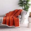 Cozy Fleece Reversible Printed Velvet Plush and Hampshire Faux Shearling Soft Throw Blanket, Standard Size, Auburn Sun - Super Soft Reversible Sherpa Flannel Blanket - Default Title