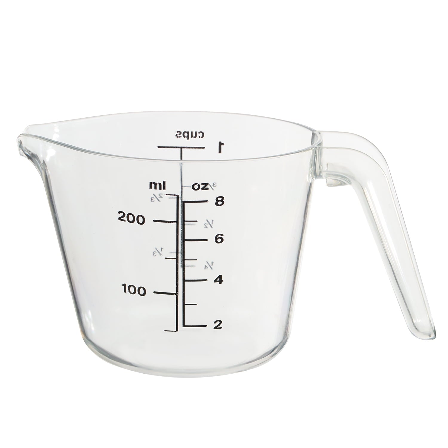 Ergonomic Manual 1 Cup Large Spout Plastic Measuring Cup, Clear - Multi-Functional Manual Food Chopper & Slicer - Default Title
