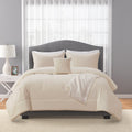 All-Season 5-Piece Papyrus Beige Waffle Comforter Set, Full/Queen - All-Season Down Alternative Comforter Insert - Default Title
