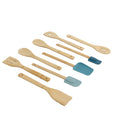 High-Precision 9-Piece Bamboo Gadgets Kitchen and Cooking Utensil Sets, Blue - Multi-Purpose Hand Tool for Daily Meal Prep - Default Title