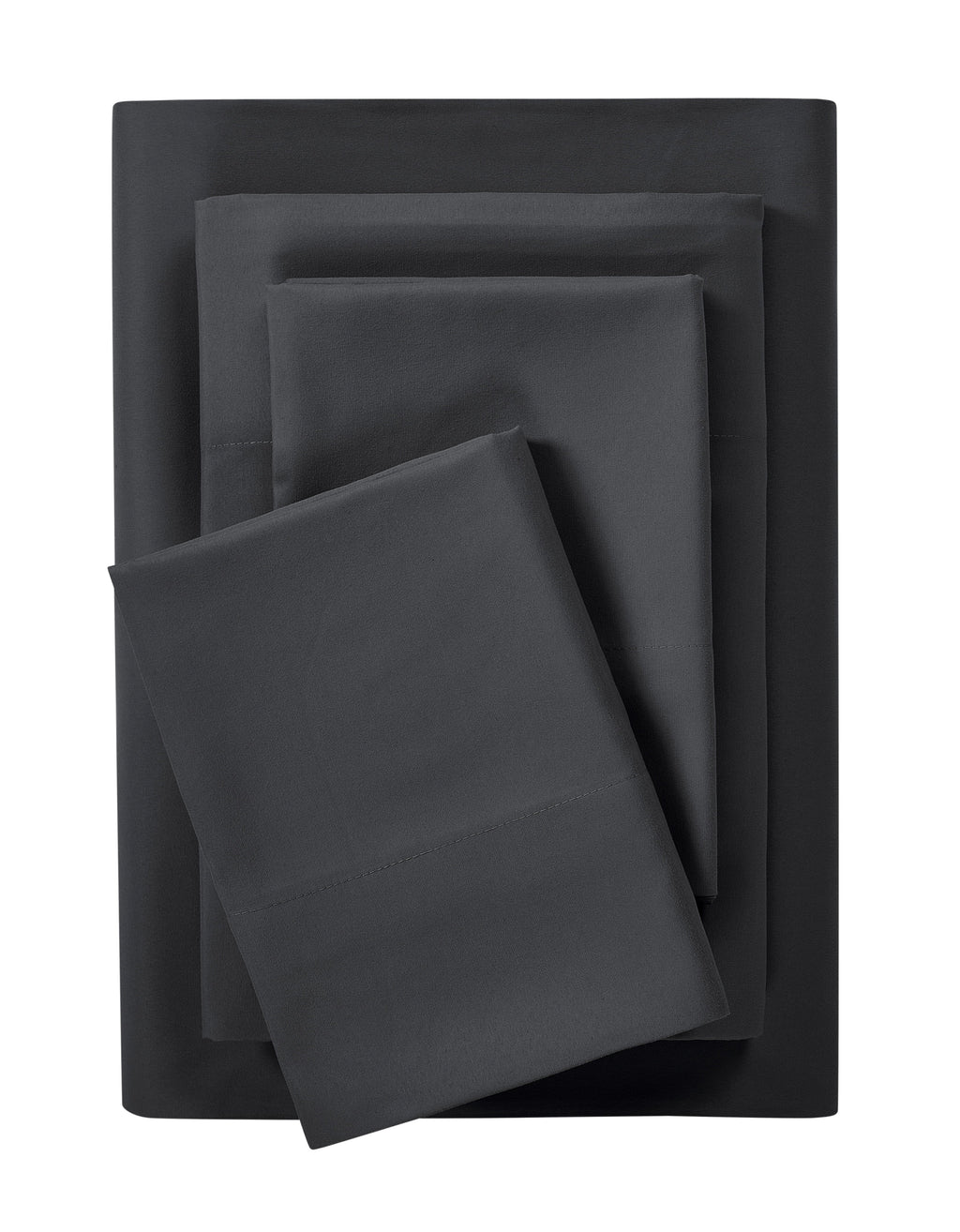Premium Egyptian Cotton Microfiber Bed Sheet Set, Queen, Rich Black, 4 Piece - Luxury Bed Sheet Set with Deep Pockets - Default Title