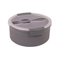 Deliciously Squishy Food Storage Bento Container, Round, Grey, 47oz Capacity, Ideal Use for Workday Meals and Travel - Fun Food Fidget Cookie Squishable Toy - Default Title