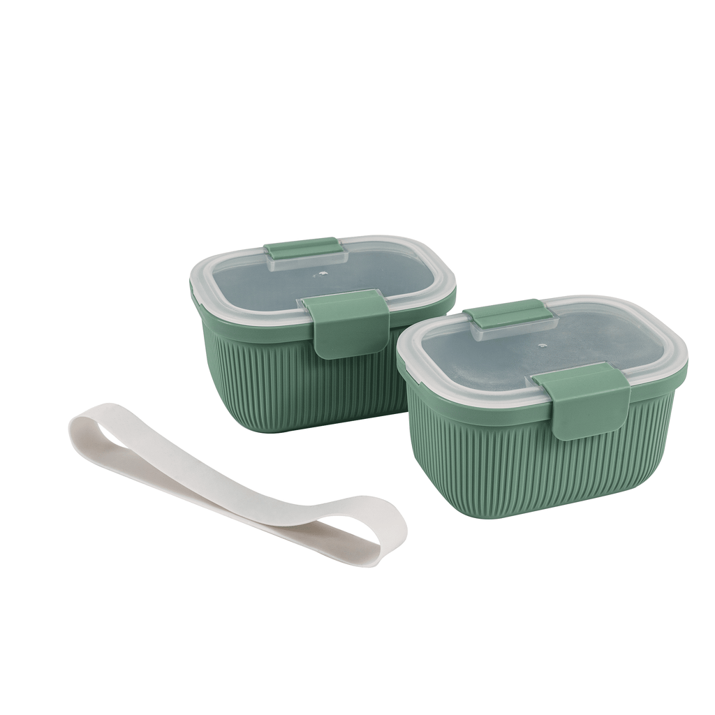 Playful Geometric Food Storage Snack Container, Plastic, Rectangle, Green, 19oz Capacity, Best Used for On-the-Go Snacks and Small Port... - Squishy Dohnut Sweet Treat Shaped Stress Toy - Default Title