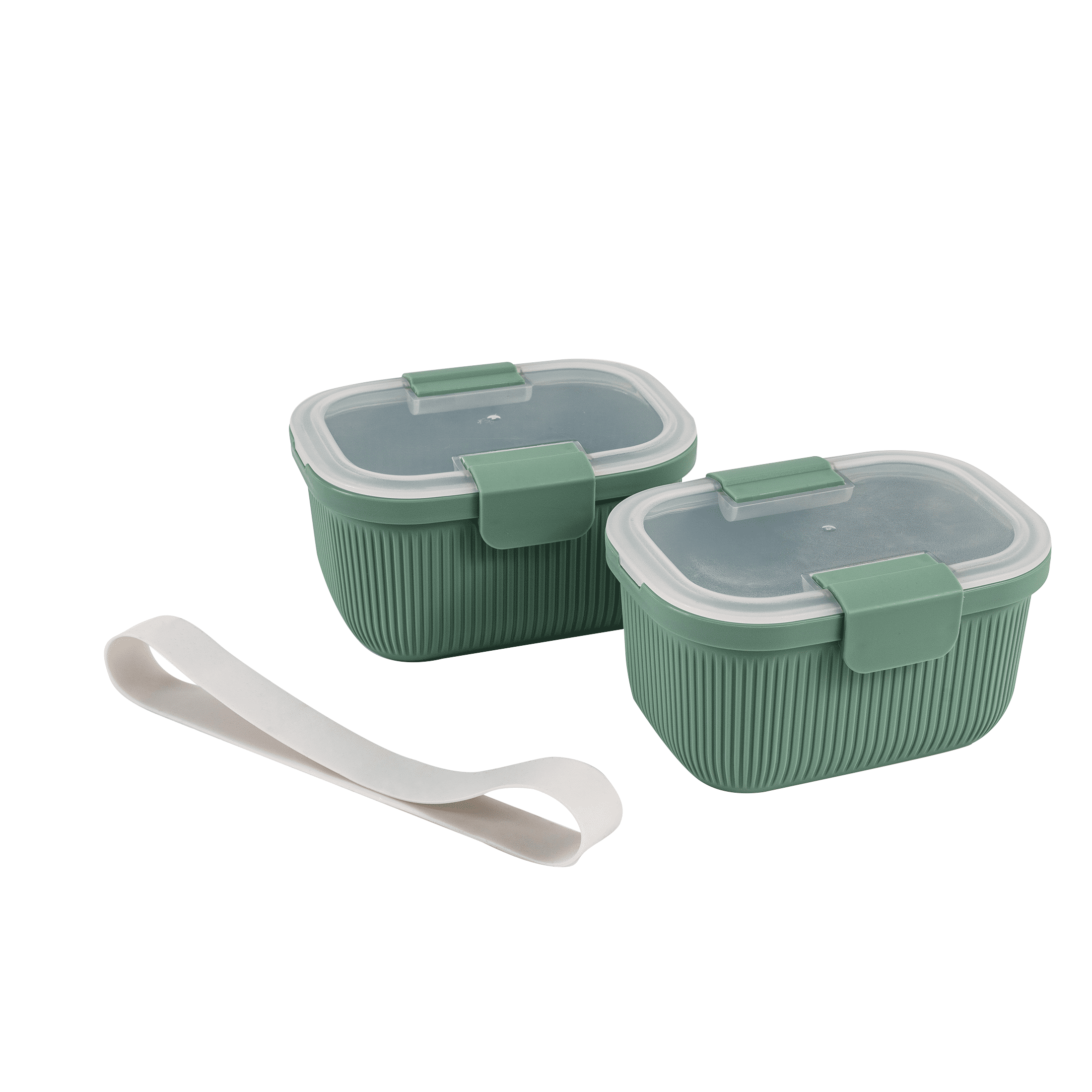 Playful Geometric Food Storage Snack Container, Plastic, Rectangle, Green, 19oz Capacity, Best Used for On-the-Go Snacks and Small Port... - Squishy Dohnut Sweet Treat Shaped Stress Toy - Default Title
