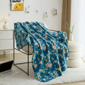 Super Soft Flannel Cozy Fleece Throw Blanket Delightful Floral 50" x 60", All Ages - Luxury Knitted Decorative Throw Blanket with Fringes - Default Title