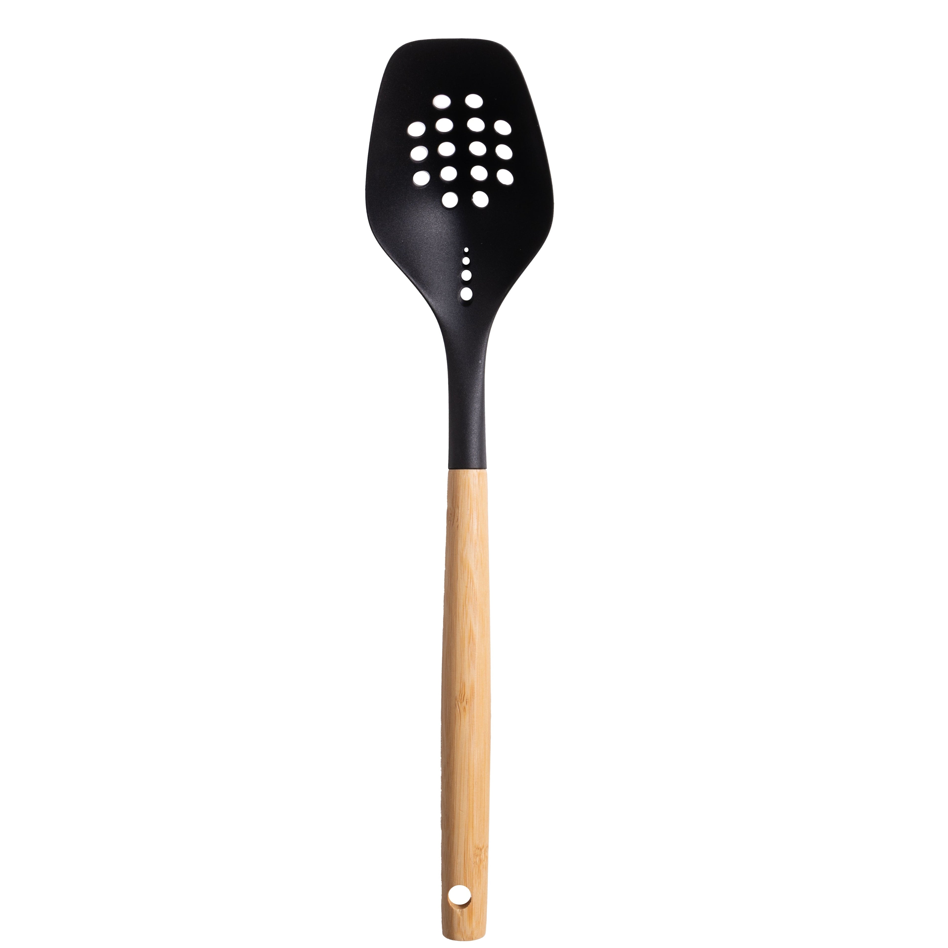 High-Precision Cooking Spoon with Bamboo Handle, 12.6"2.7", & Bamboo, Black - Heavy Duty Stainless Steel Kitchen Shears - Default Title