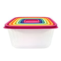 Sweet Treat Shaped Plastic Rainbow Food Storage Set, Multi Color, 14 Count, Best Used for Leftover Storage and Reheating - Playful Star & Heart Shaped Geometric NeeDoh - Default Title
