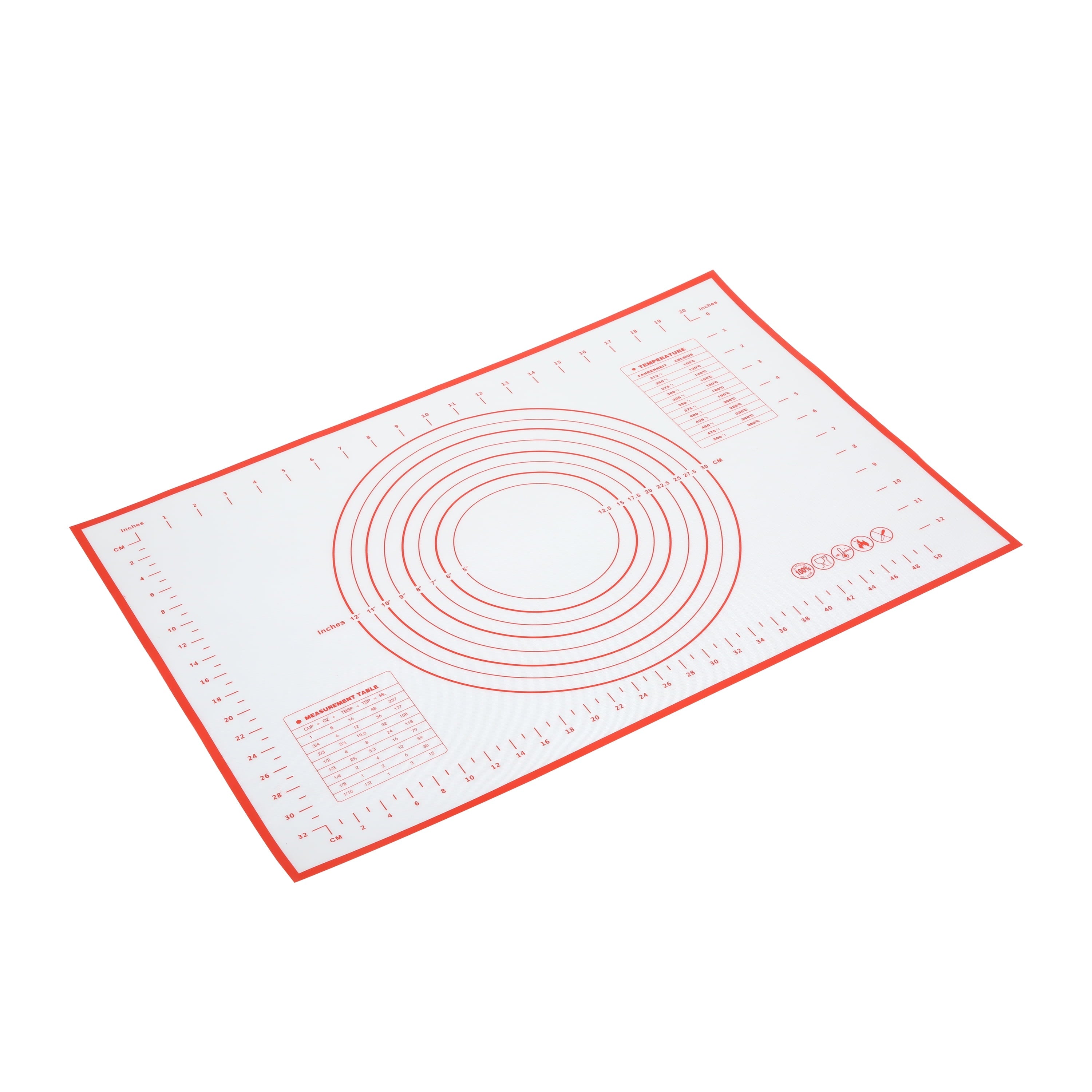 Premium Kitchen Reusable Silicone 24"x 18" Pastry Mat with Measurements - Innovative Kitchen Helper for Modern Cooking - Default Title