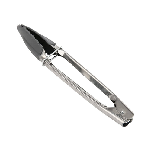 Chef-Quality Stainless Steel and Silicone Mini Food Tongs Grey - High-Precision Culinary Tool for Baking & Cooking - Default Title