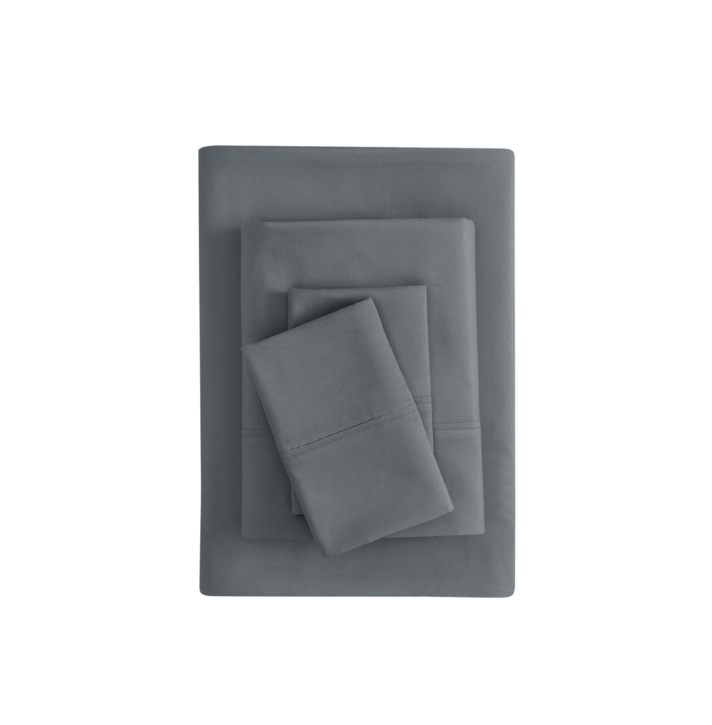 Wrinkle-Resistant Super Soft Brushed Microfiber Bed Sheet Set, Soothing Gray, Queen, 4 Piece - Breathable Egyptian Cotton Flat & Fitted Sheets - Default Title