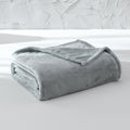 Lightweight Warm Super Soft Plush Blanket, Gray, Twin, Adult/Teen - Luxury Knitted Decorative Throw Blanket with Fringes - Default Title