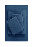 Cooling Sateen Ultra Soft Microfiber Bed Sheet Set, Twin-XL, Indigo, 3 Piece - Premium Ultra-Soft Pillowcase Pair for Sleeping - Default Title